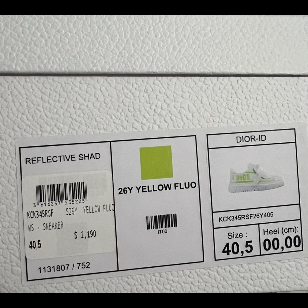 CHRISTIAN DIOR
Calfskin Dior-ID Platform Sneaker 40.5 Yellow - Picture 7 of 8